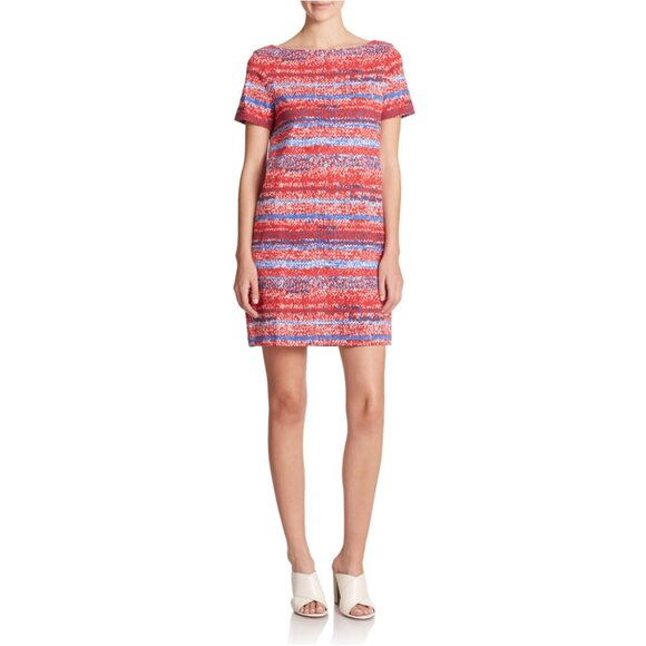 Tory Burch Cotton Knit PRINT T-Shirt Dress - Picture 3 of 8